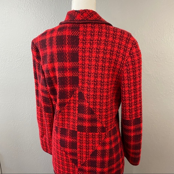 Escada Red Wool Mohair Blend Skirt Suit Set - Picture 4 of 7